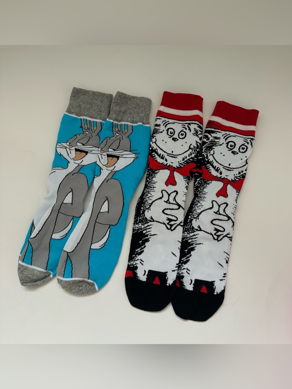 Bugs Bunny & Cat in the Hat Socks